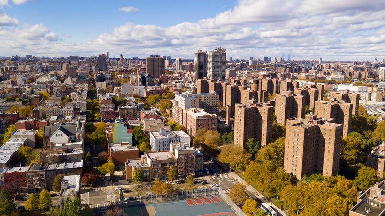 Harlem and North Manhattan are shown in an aerial view
