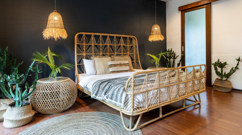 Bamboo furniture in bedroom