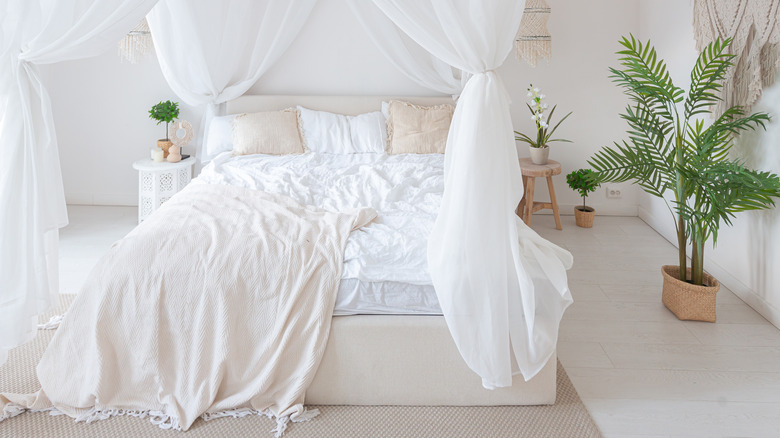 Bedroom with plants