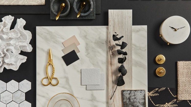 Black and white mood board