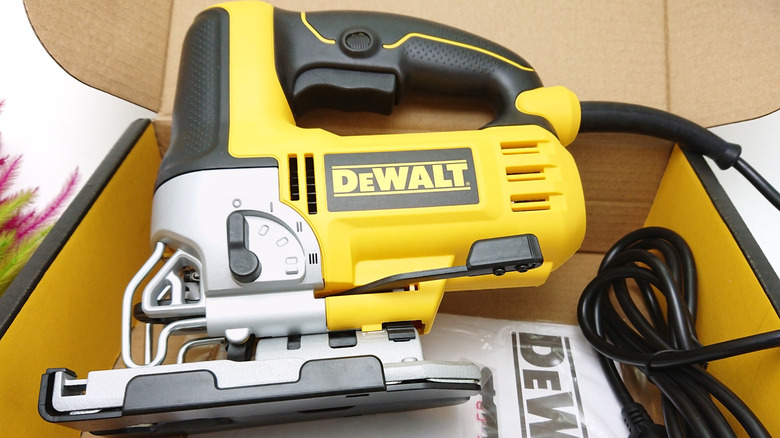A DeWalt corded jigsaw