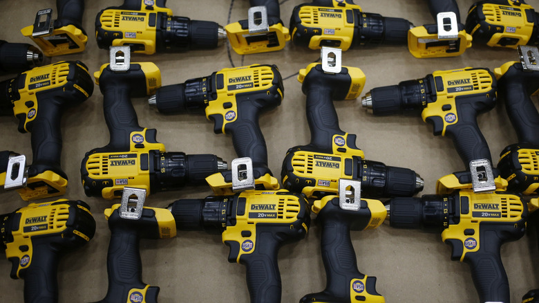 Collection of DeWalt power tools