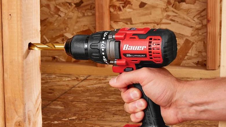 The Harbor Freight 20V Bauer cordless drill