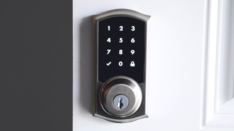 Door with a keyless door lock