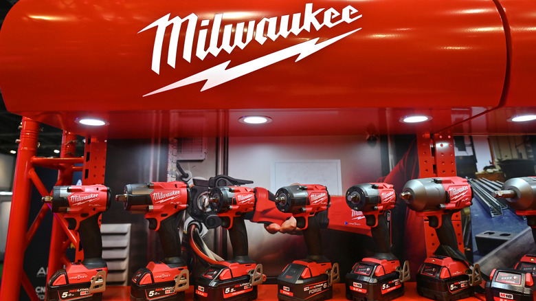 Milwaukee power tool display