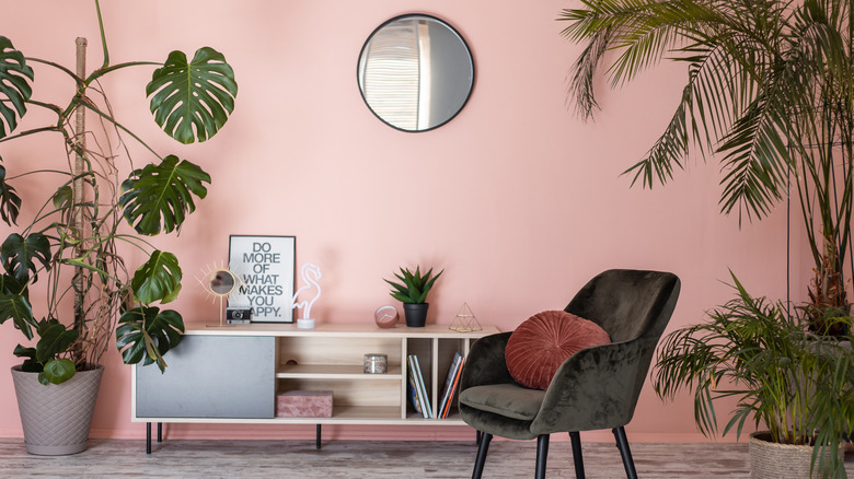 pastel pink room 