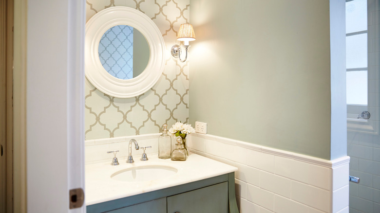Moroccan-inspired powder room
