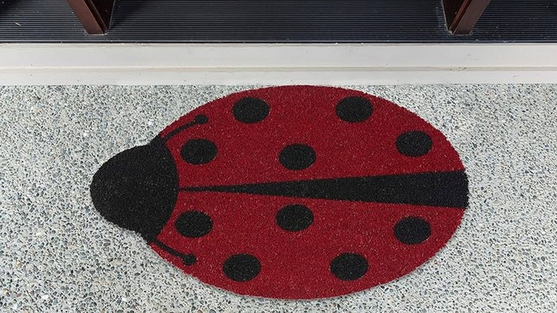 Lady-bug shaped doormat