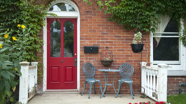 red front door