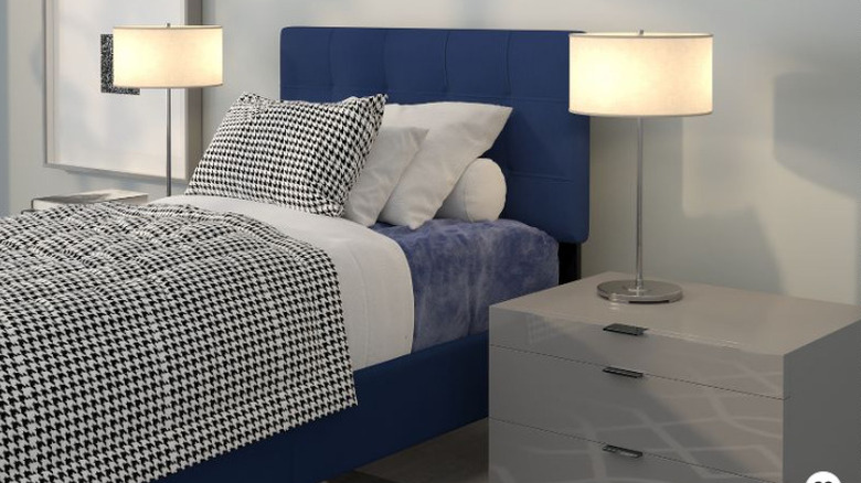 Emma and Oliver tufted headboard