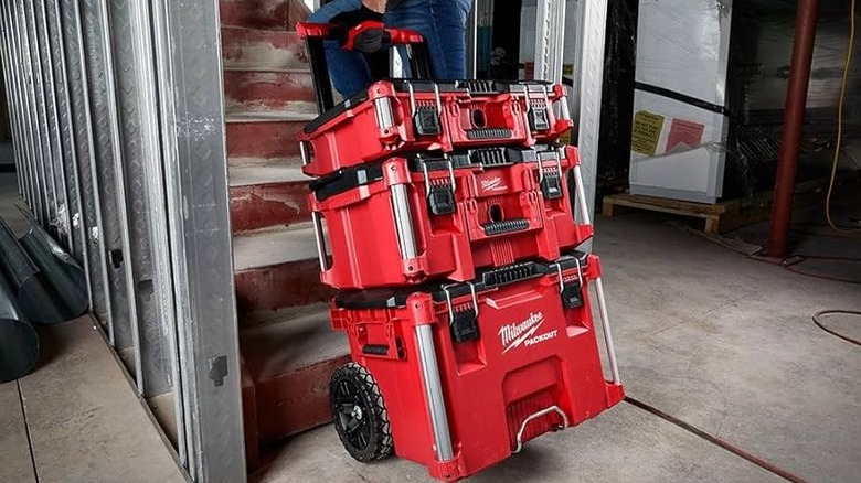 The Milwaukee Packout Rolling Modular Tool Box