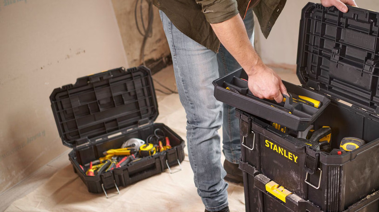 The Stanley Quicklink Rolling Modular Tool Box