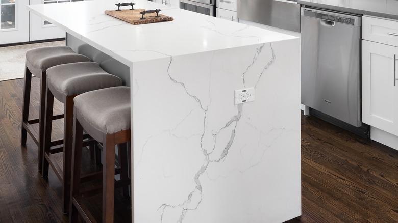 Waterfall countertops