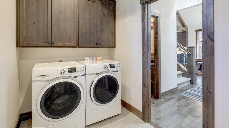 White washer and dryer