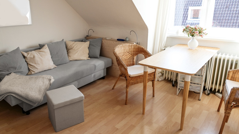 A small living room packed with furniture