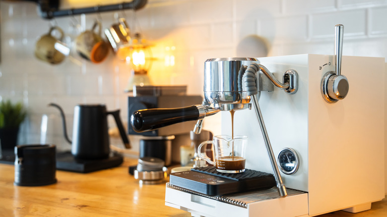 An at-home coffee station
