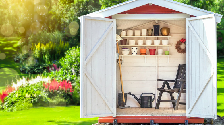 Open garden shed