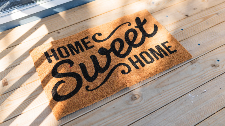 doormat on the porch 