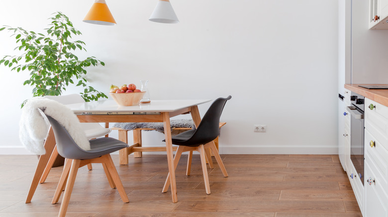 fruit bowl on dining table
