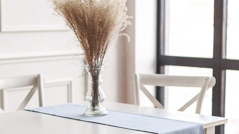 dried florals on table