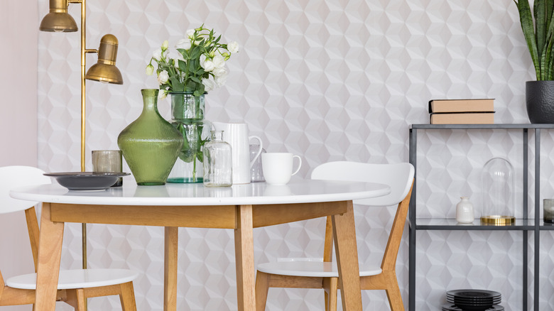 vases and dishware on table