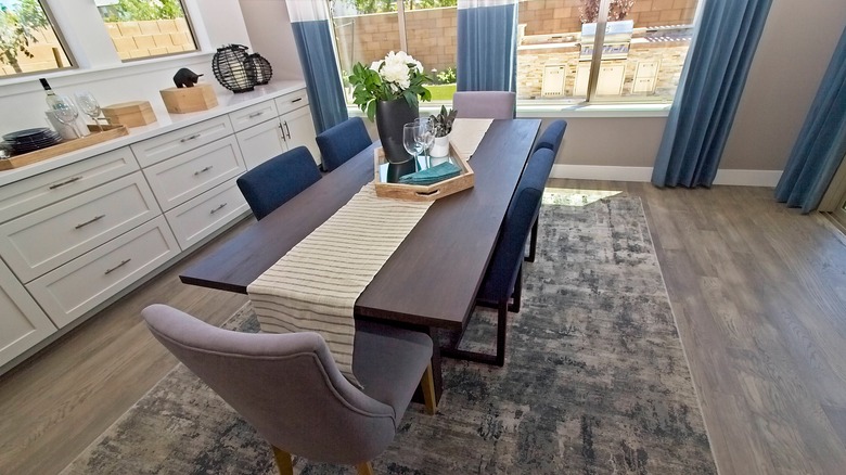 tray on dining room table