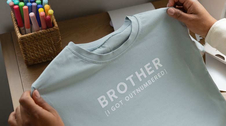 T-shirt design created with a Cricut