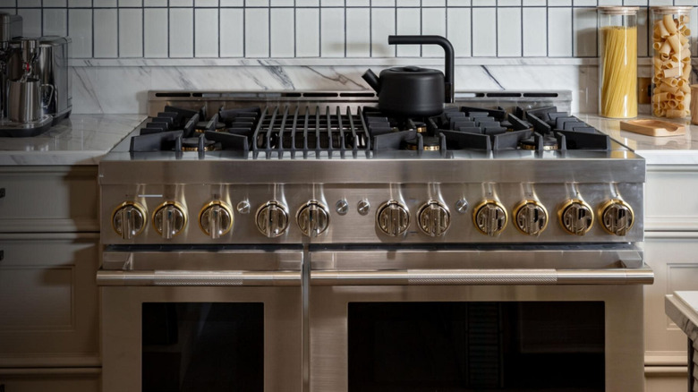 JennAir stove in a luxury kitchen