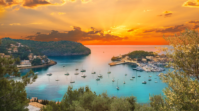 Mallorca coast at sunset 