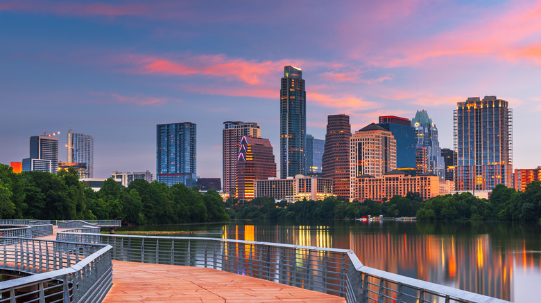 Austin skyline and river