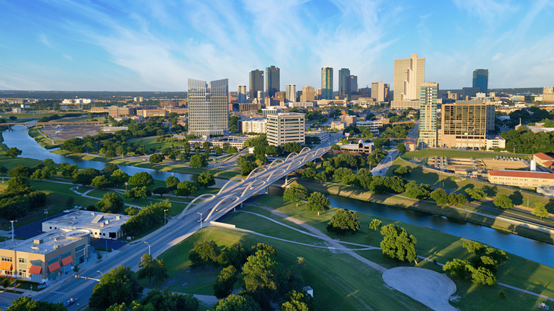 aerial view of fort worth 