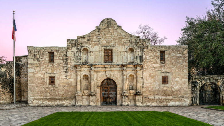 front of the Alamo church