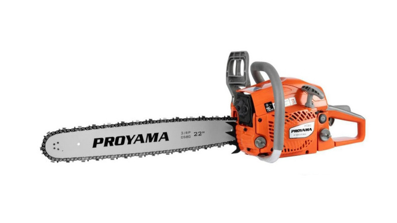 A 22-inch orange PROYAMA chainsaw