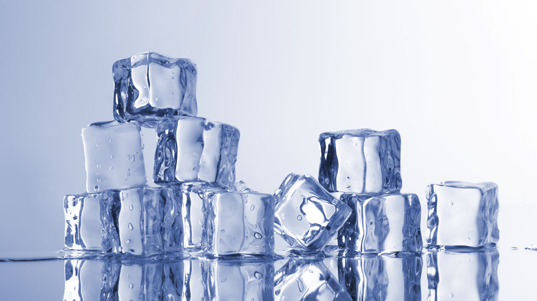 stacked ice cubes