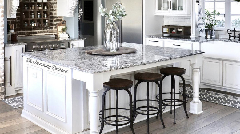 gray counters in kitchen