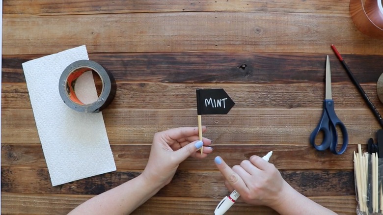 duct tape garden marker