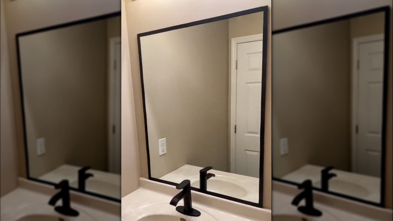 mirror with tape border