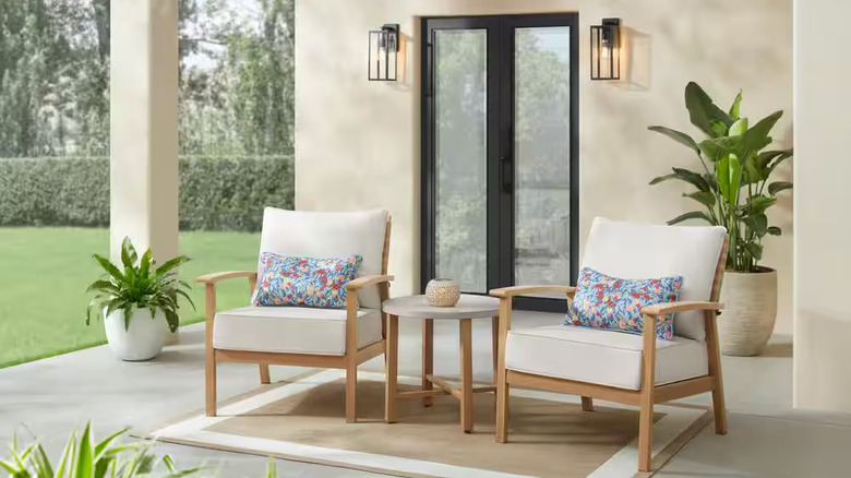 Hampton Bay's 3-Piece Wicker Outdoor Conversation Set