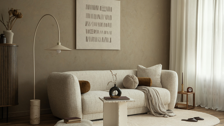 living room featuring beige walls