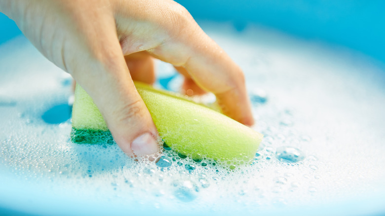 soap and water