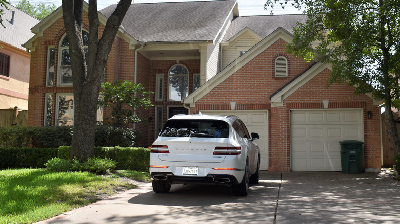 Driveway in shade