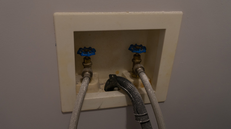 A washing machine hook up