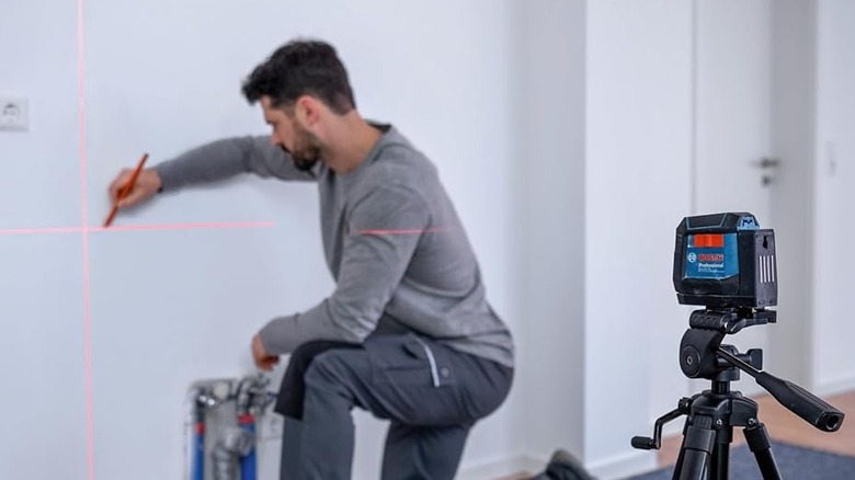 The Bosch GLL50-20 50 Ft Self-Leveling Cross-Line Laser