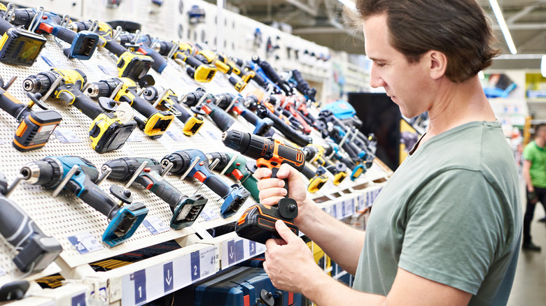 Someone shopping for tools