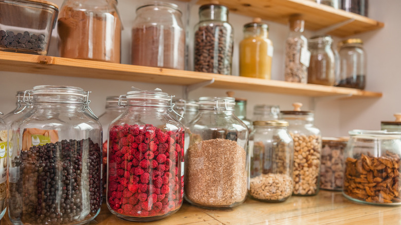 Glass jars housing ingredients