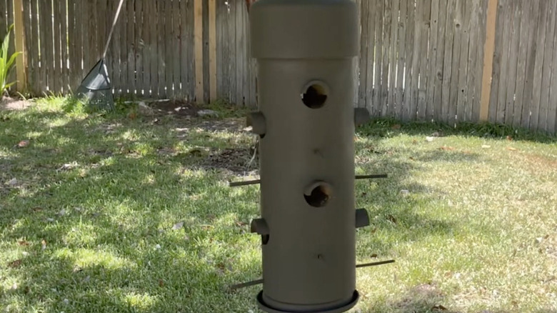 Bird feeder from PVC pipes