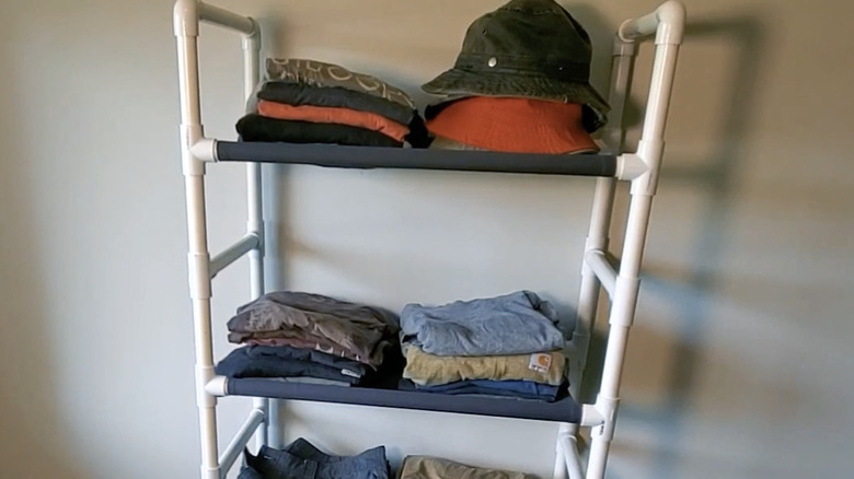 PVC pipe storage unit
