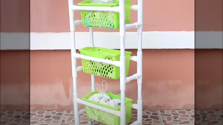 Utility cart made from PVC pipes