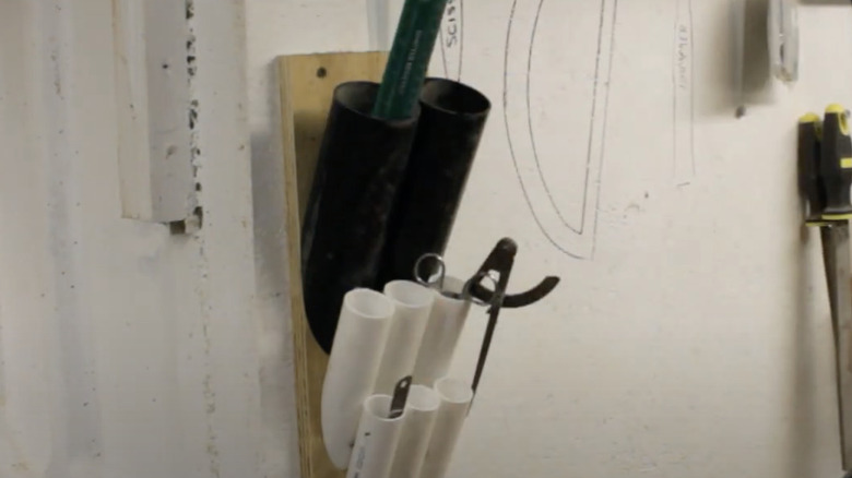 PVC pipe organizer for small tools