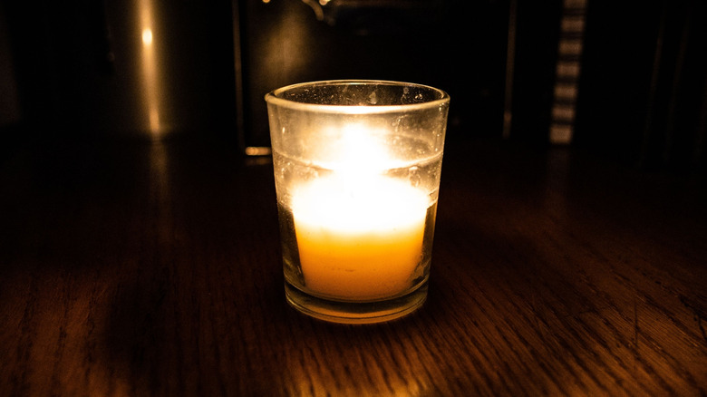 Candle in a shot glass